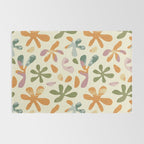 Colorful abstract flower art pattern Rug Gallery Image 2