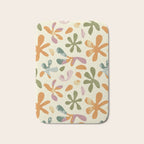 Colorful abstract flower art pattern Bath Mat Gallery Image 1