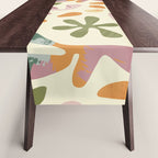 Colorful abstract flower art pattern Table Runner Gallery Image 1
