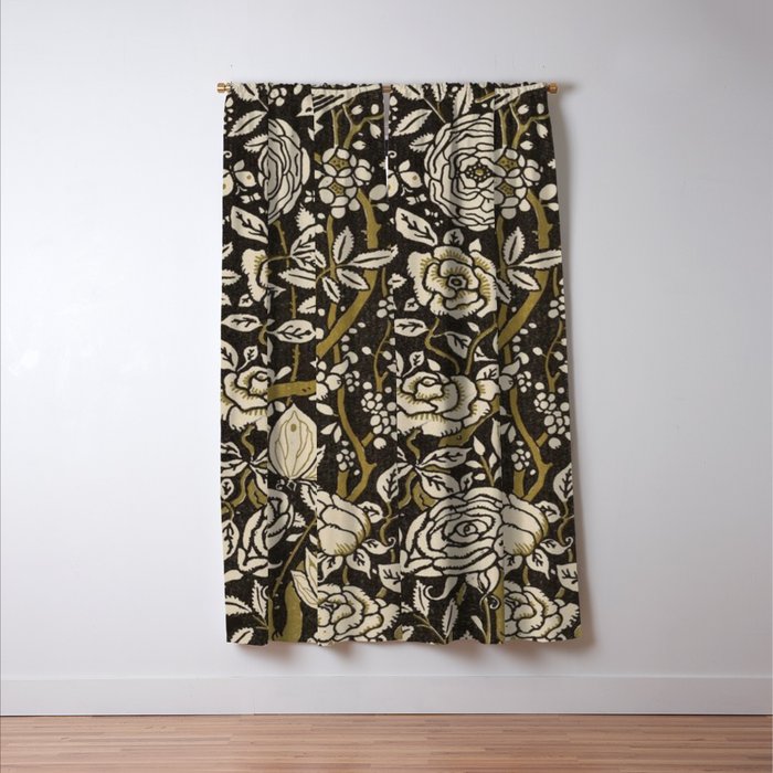 Nouveau Birds And Flowers Window Curtain Gallery Image 3