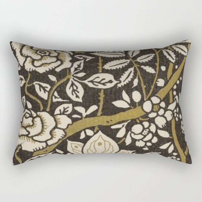 Nouveau Birds And Flowers Rectangular Pillow Gallery Image 2