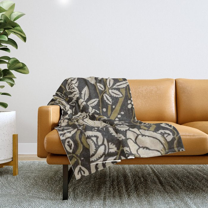 Nouveau Birds And Flowers Throw Blanket Gallery Image 1