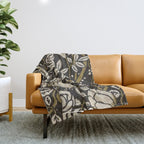 Nouveau Birds And Flowers Throw Blanket Gallery Image 1