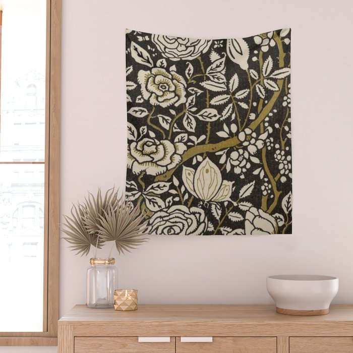 Nouveau Birds And Flowers Wall Tapestry Gallery Image 2