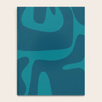 Mid Century Modern Abstract Kwaito Pattern in Teal Blue Tones Notebook Gallery Image 4