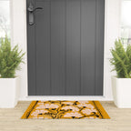 Ever blooming good vibes mustard yellow Welcome Mat Gallery Image 3