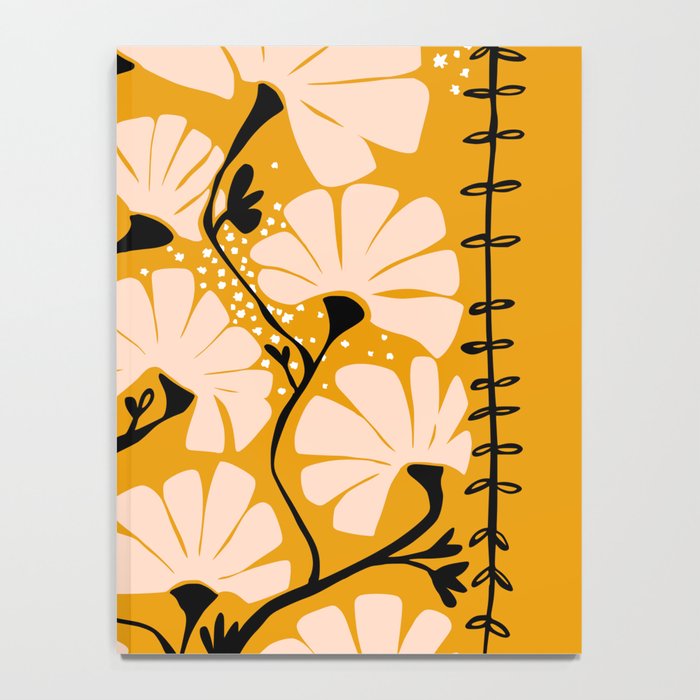 Ever blooming good vibes mustard yellow Notebook Gallery Image 4