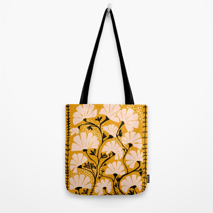 Ever blooming good vibes mustard yellow Tote Bag Gallery Image 2