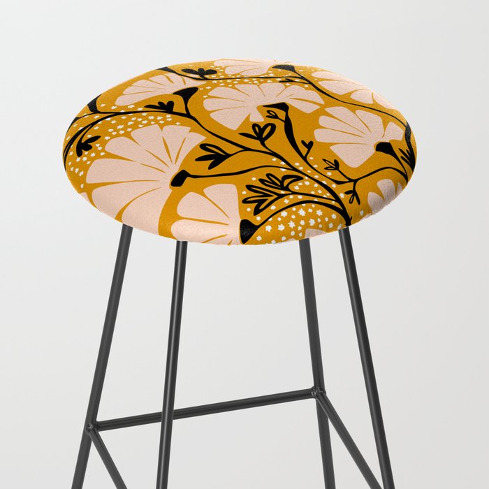 Ever blooming good vibes mustard yellow Stool Gallery Image 2