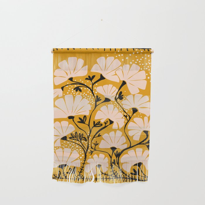 Ever blooming good vibes mustard yellow Wall Hanging Gallery Image 1