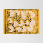 Ever blooming good vibes mustard yellow Rug Gallery Image 2