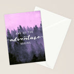 And So The Adventure Begins Pink Forest Stationery Card Gallery Image 2