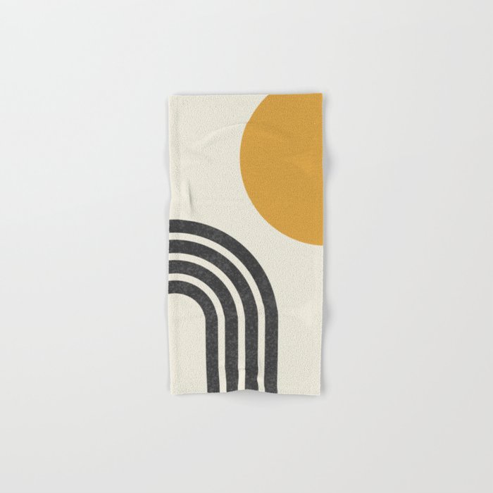 Mid century modern Sun and Rainbow Bath Towel Gallery Image 1