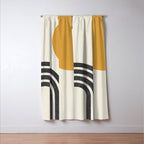 Mid century modern Sun and Rainbow Window Curtain Gallery Image 3