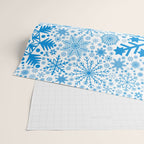 Blue Snowflakes - Light Background Wrapping Paper Gallery Image 2