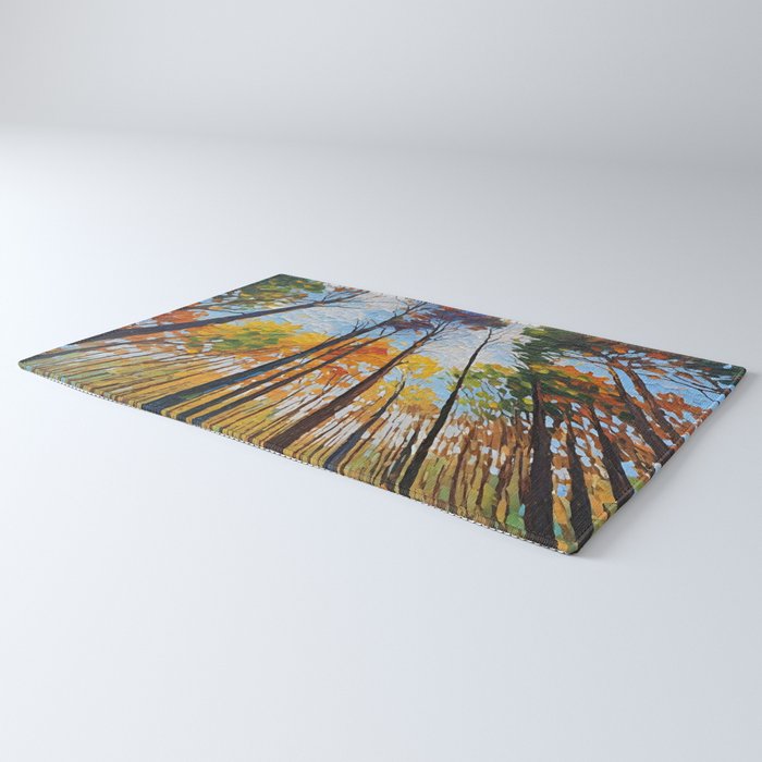 Fall Forest No2 mixed media art and home decor Rug Gallery Image 3