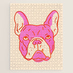 Hot Pink Bulldog Jigsaw Puzzle Gallery Image 1