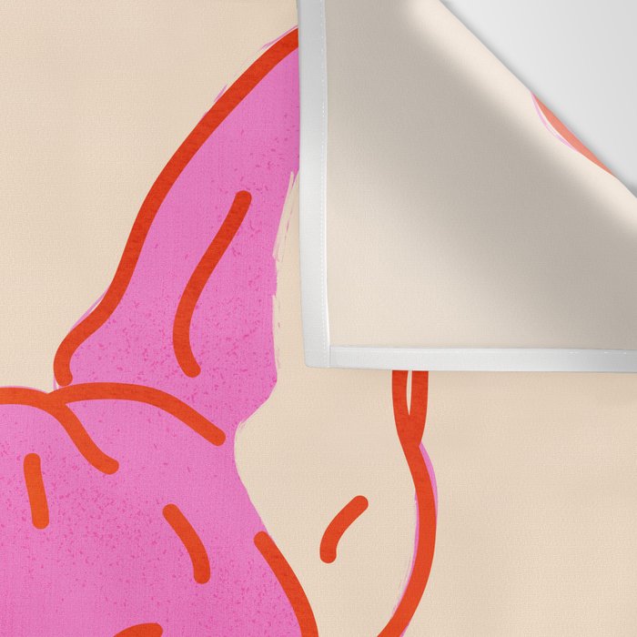 Hot Pink Bulldog Wall Tapestry Gallery Image 3