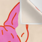 Hot Pink Bulldog Wall Tapestry Gallery Image 3