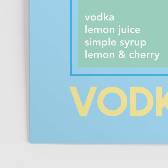 Vodka Sour Cocktail Poster Gallery Image 3