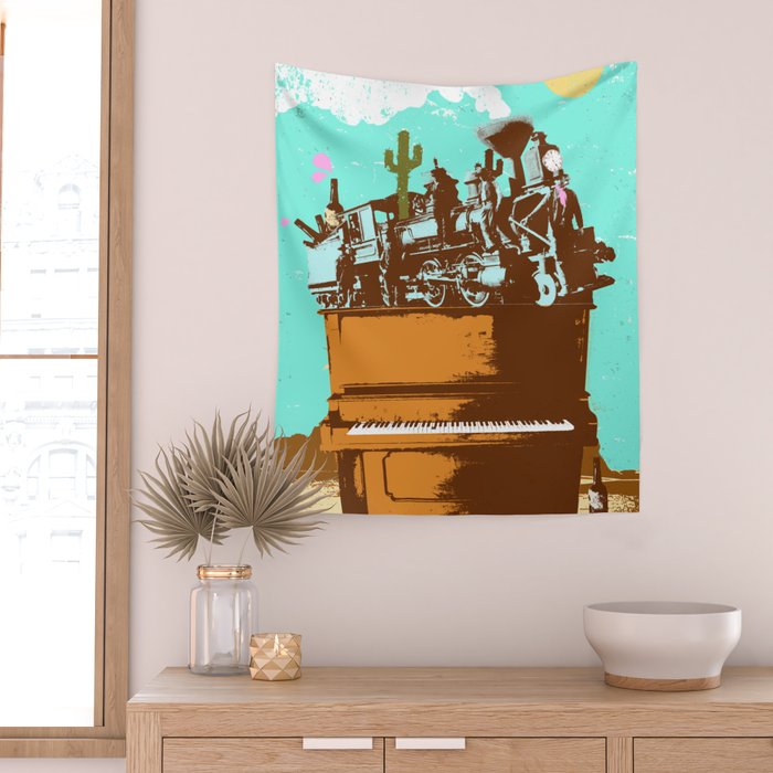 WESTERN PIANO Wall Tapestry Gallery Image 2