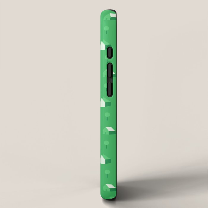 Green eco friendly house city pattern iPhone Case Gallery Image 2
