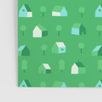 Green eco friendly house city pattern Poster Gallery Image 3