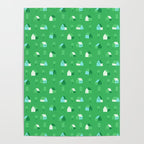 Green eco friendly house city pattern Poster Gallery Image 4