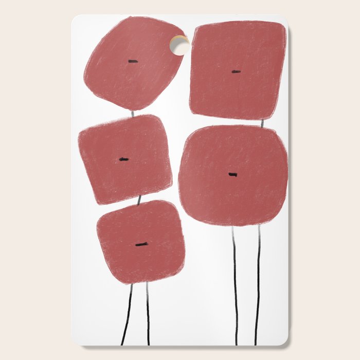 Red Poppies Cutting Board Gallery Image 1