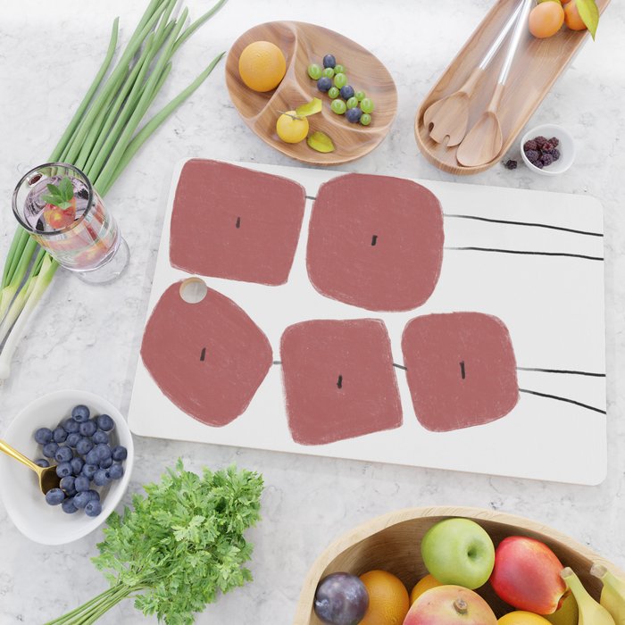 Red Poppies Cutting Board Gallery Image 2