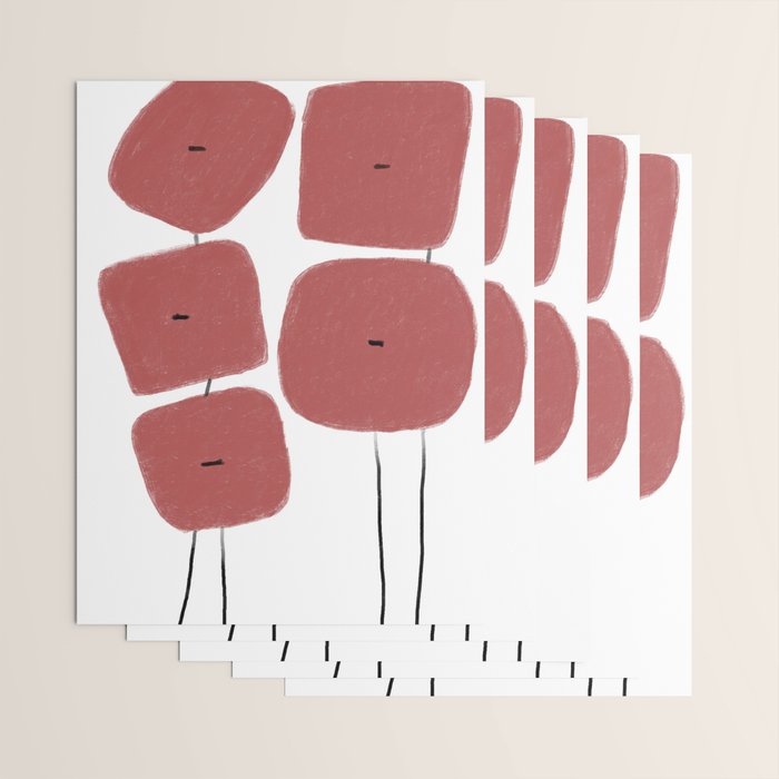 Red Poppies Wrapping Paper Gallery Image 3