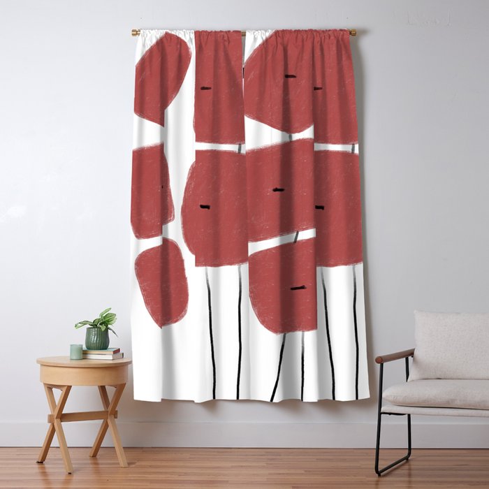 Red Poppies Window Curtain Gallery Image 5