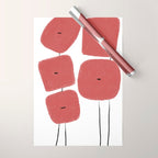 Red Poppies Wrapping Paper Gallery Image 1
