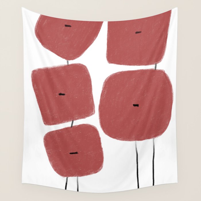 Red Poppies Wall Tapestry Gallery Image 4