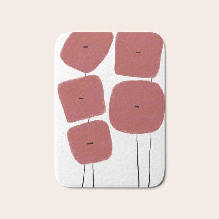 Red Poppies Bath Mat Gallery Image 1