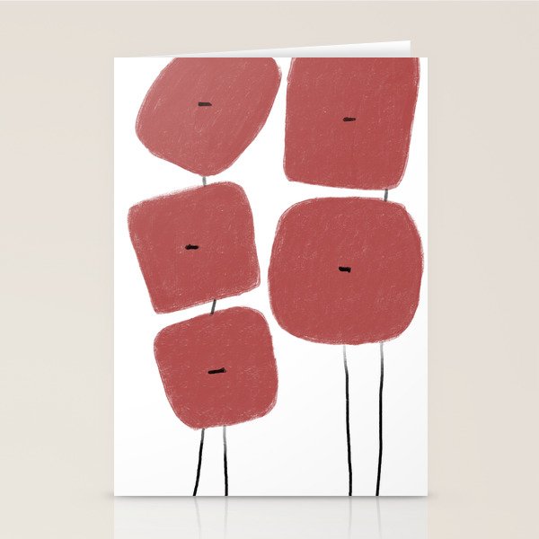 Red Poppies Stationery Card Gallery Image 2