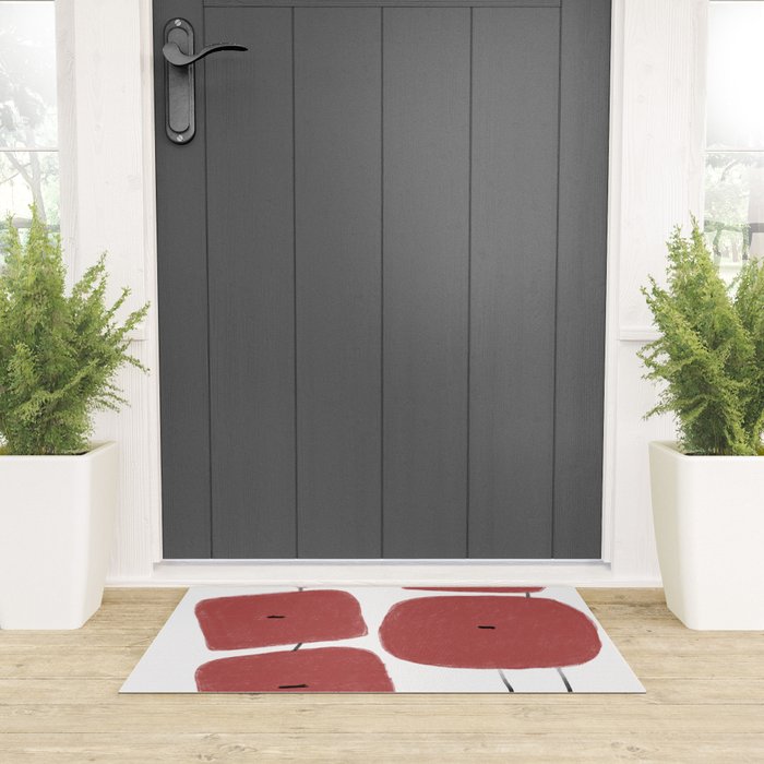 Red Poppies Welcome Mat Gallery Image 3
