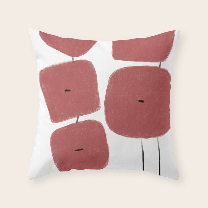 Red Poppies Throw Pillow Gallery Image 6