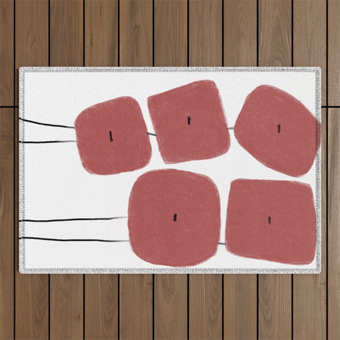 Red Poppies Outdoor Rug Gallery Image 1