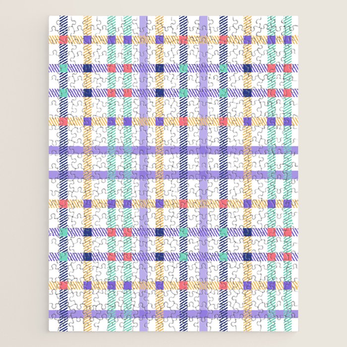 Vibrant Plaid Fusion A Jigsaw Puzzle Gallery Image 1