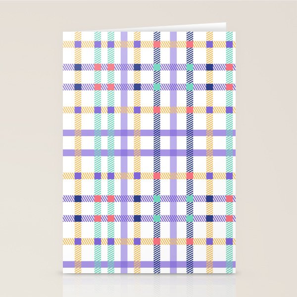 Vibrant Plaid Fusion A Stationery Card Gallery Image 2