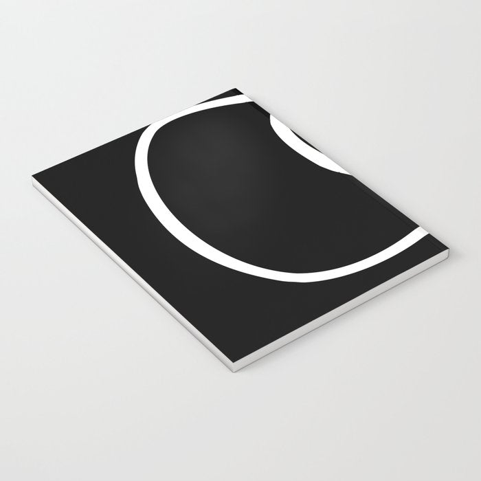 Line Art, Modern, Minimal, Black and White Notebook Gallery Image 3