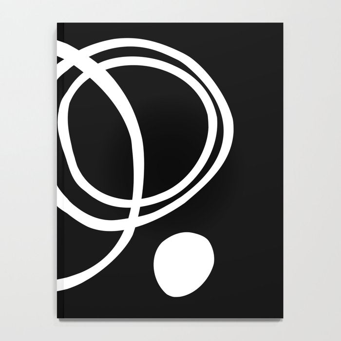 Line Art, Modern, Minimal, Black and White Notebook Gallery Image 4