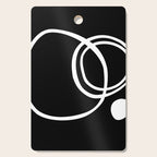 Line Art, Modern, Minimal, Black and White Cutting Board Gallery Image 1