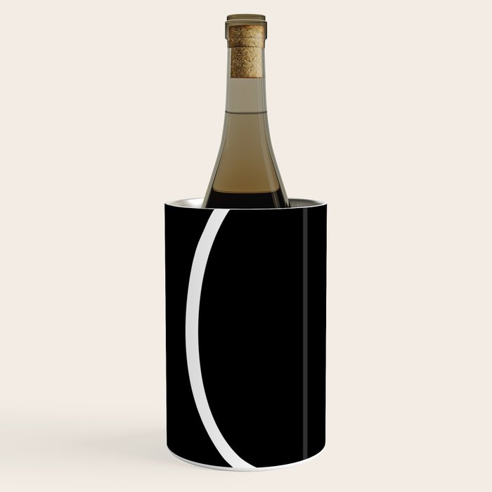 Line Art, Modern, Minimal, Black and White Wine Chiller Gallery Image 2
