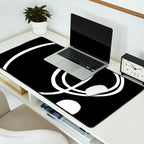 Line Art, Modern, Minimal, Black and White Desk Mat Gallery Image 2