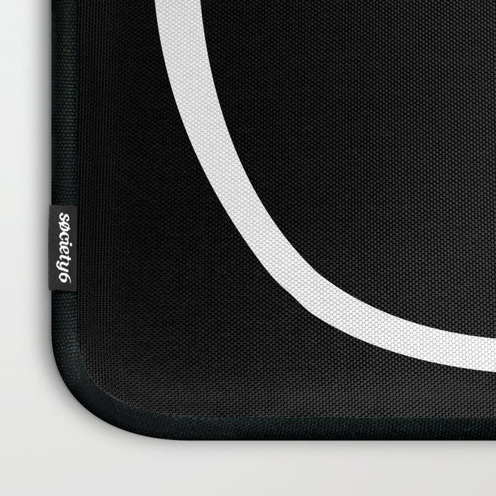 Line Art, Modern, Minimal, Black and White Laptop Sleeve Gallery Image 3