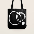 Line Art, Modern, Minimal, Black and White Tote Bag Gallery Image 1