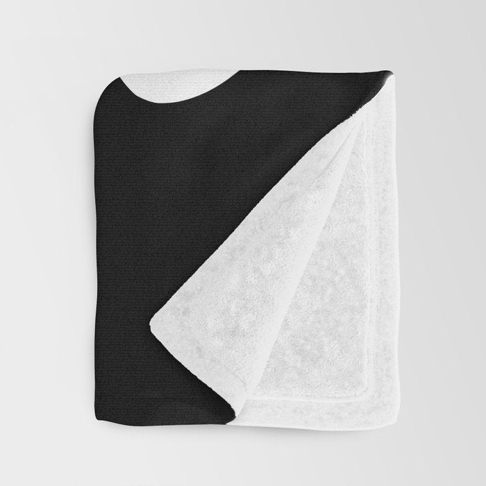 Line Art, Modern, Minimal, Black and White Throw Blanket Gallery Image 3