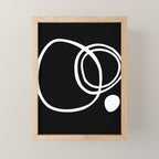 Line Art, Modern, Minimal, Black and White Mini Art Print Gallery Image 1